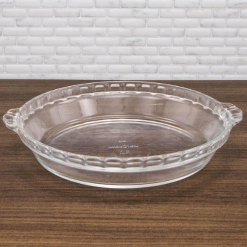 MARINEX Large Fluted Glass Pie Dish 1.6L – Durable Heat-Resistant Borosilicate Bakeware | Transparent Oven-Safe Round Fluted Pie Pan for Baking Large Pies, Quiches, Tarts & Desserts - Image 5